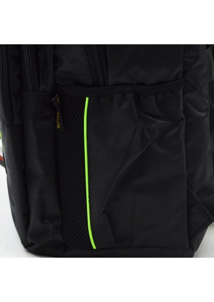 4 Bölmeli Laptop Bölmeli Okul Sırt Çantası Yeşil Çizgili fırsatları
