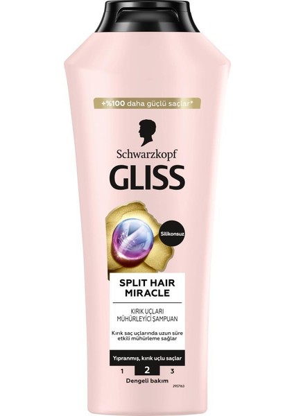 Split Hair Miracle Şampuan 400 ml x 2 Adet + Split Hair Miracle Saç Kremi 360 ml