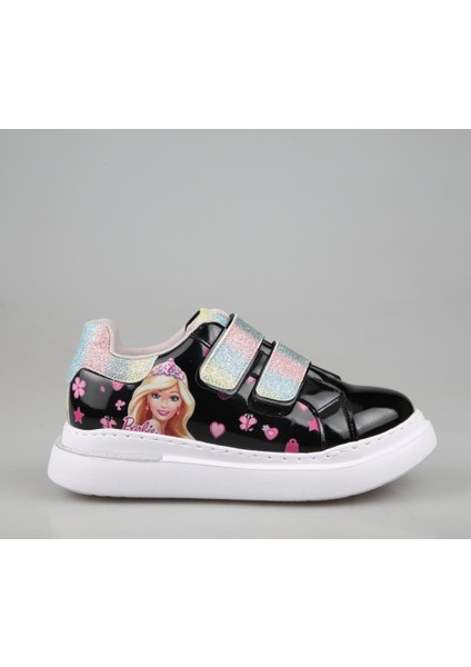 502 Barbili Siyah Çocuk Sneakers