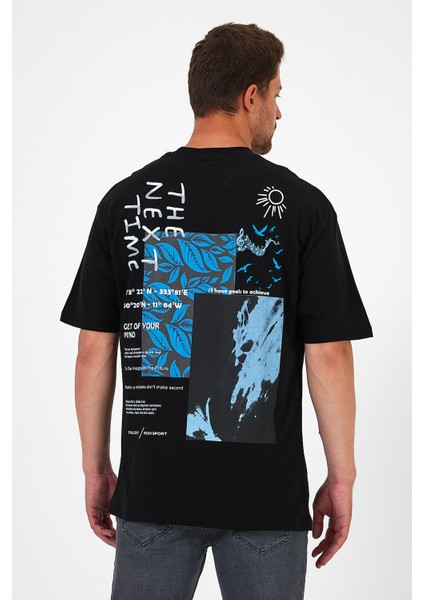 Erkek Bisiklet Yaka Baskılı T-Shirt 7024 fırsatları