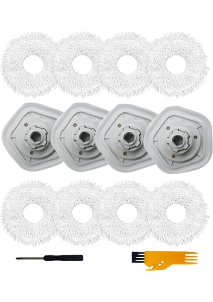 14 Adet W10/W10 Pro Robotlu Süpürge Paspas Bezi Temizleme Fırçası Zemin Temizliği Için Yedek Yedek Parça (Yurt Dışından)