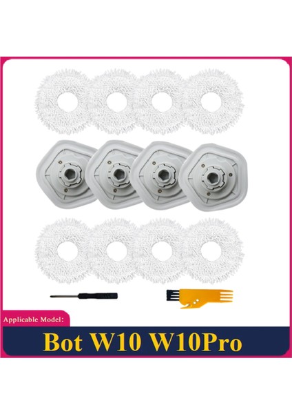 14 Adet W10/W10 Pro Robotlu Süpürge Paspas Bezi Temizleme Fırçası Zemin Temizliği Için Yedek Yedek Parça (Yurt Dışından) fiyatları