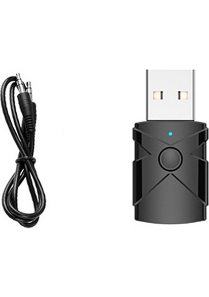 5 In 1 Bluetooth 5.2 Alıcı Verici Adaptörü 3.5mm Araba Müzik Ses Aux A2DP Kulaklık Alıcısı Handsfree (Yurt Dışından)
