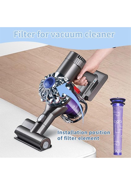 1 Set Hepa Vakum Filtresi ve Dyson V6 Çubuk Vakum Filtreleri Için Ön Filtre Kiti Bölüm 965661-01 &amp; 966741-01 (Yurt Dışından)