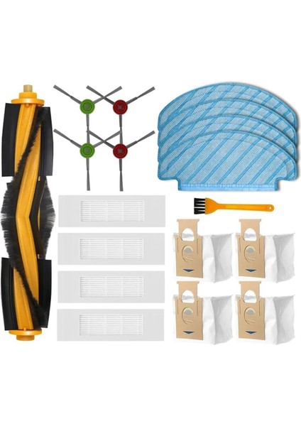 Vakum Ana Yan Fırça Filtresi Mop Toz Çanta Kiti Ecovacs Deebot N10 / N10 Için Yedek Yedek Parçalar Plus (Yurt Dışından)
