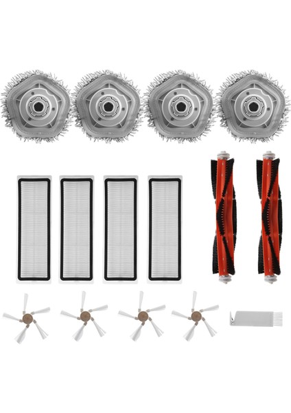 Bot Için W10 Robotlu Süpürge Aksesuarları Ana Yan Fırça Yıkanabilir Hepa Filtre Paspas Bezi Yedek Parça (Yurt Dışından)