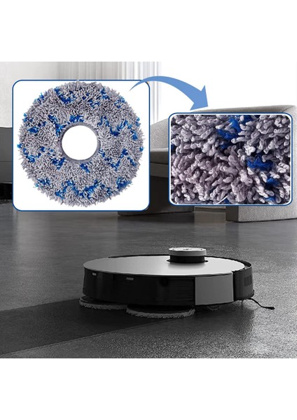 Yedek T10 Turbo/deebot X1/omnı/x1 Turbo Elektrikli Süpürge Paspas Bezi Yıkanabilir Paspas Pedleri Parçaları (Yurt Dışından)