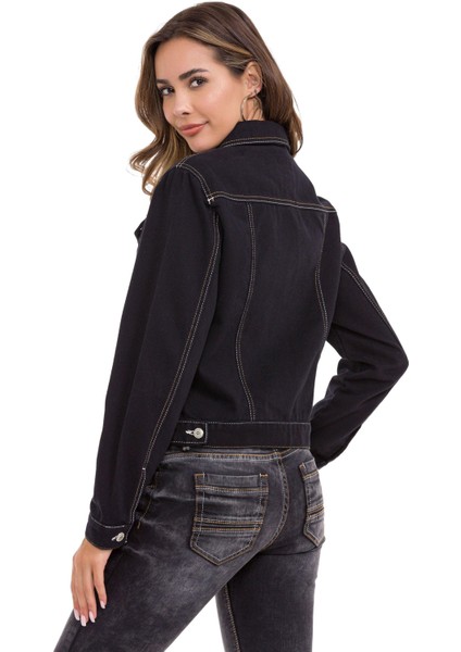 WJ212 Basic Kısa Kadın Jeans Ceket modelleri