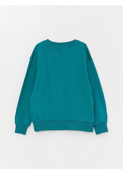 Rahat Kalıp Bisiklet Yaka Baskılı Erkek Çocuk Sweatshirt indirimleri