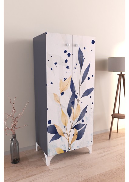 Golden Blue 3 Raflı Çok Amaçlı Dolap Mutfak Salon Banyo Ofis Salon Dolabı
