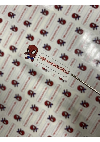 Okul Etiketi Kalem Defter Etiketi Baby Spider Örümcek Adam 194 Adet Opak Sticker modelleri