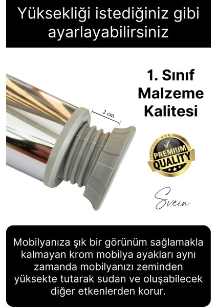 24 Adet Krom Tablalı Ayarlanabilir Baza Koltuk Kanepe Ayağı Mobilya Tv Ünitesi modelleri