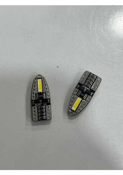 LED Ampul 12V T10 Dipsiz Canbus 2smd 7020BEYAZ