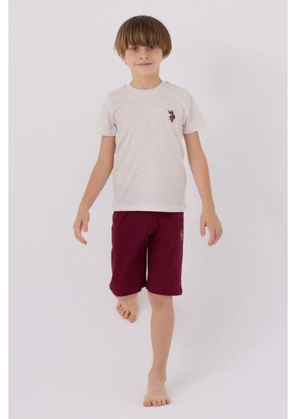 Light Blue Bordo Erkek Çocuk Bermuda Takım