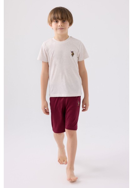 Light Blue Bordo Erkek Çocuk Bermuda Takım