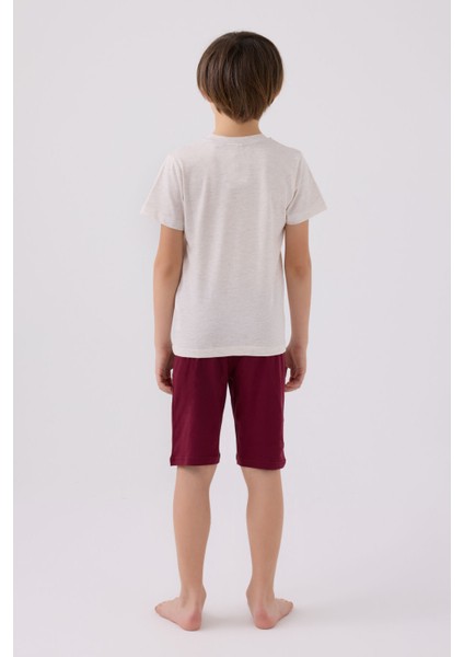 Light Blue Bordo Erkek Çocuk Bermuda Takım