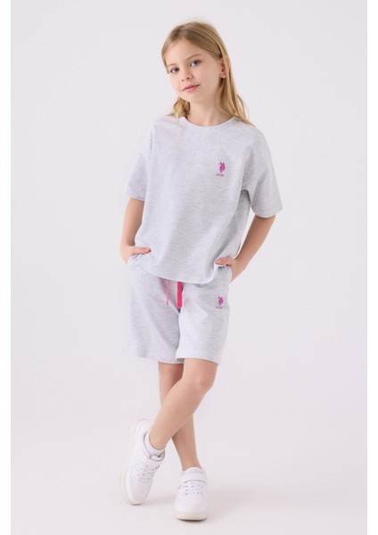 Kız Çocuk Karmelanj Bermuda Takım