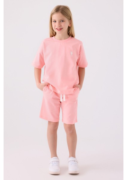 Kız Çocuk Somon Bermuda Takım