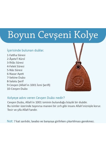 Boyun Cevşeni - Pembe Renk
