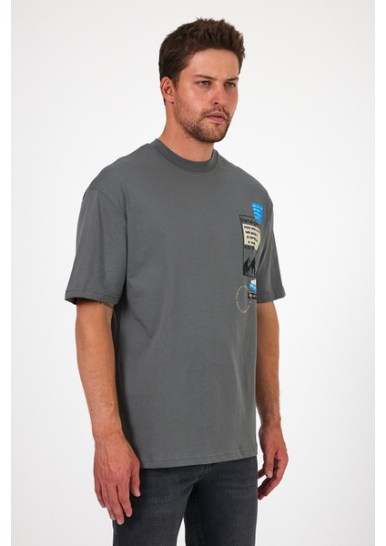 Erkek Bisiklet Yaka Baskılı T-Shirt 7023 fiyatları