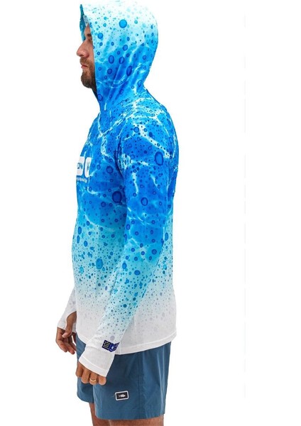 Pro Angler S24 Hooded Blue Ocean - 3xl