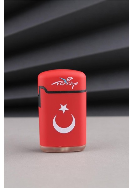 Kırmızı Türkiye Yazılı ve Türk Bayrağı Çakmak 24CSM919PR001