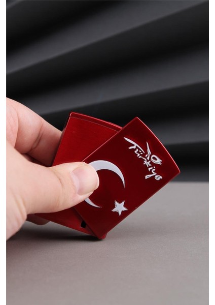 Kırmızı Kaydırmalı Kabartmalı Türkiye Yazılı ve Türk Bayrağı Çakmak 24CSM925MR002 indirimleri