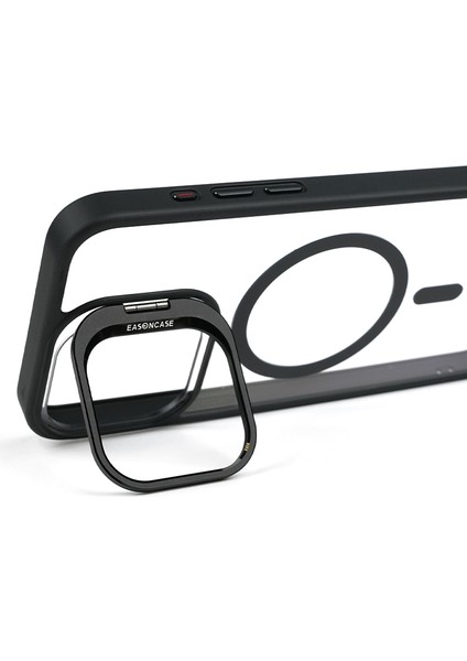 iPhone 13 Pro Max Kılıf Magsafe Uyumlu Kamera Standlı +Lens Koruyuculu Kapak modelleri