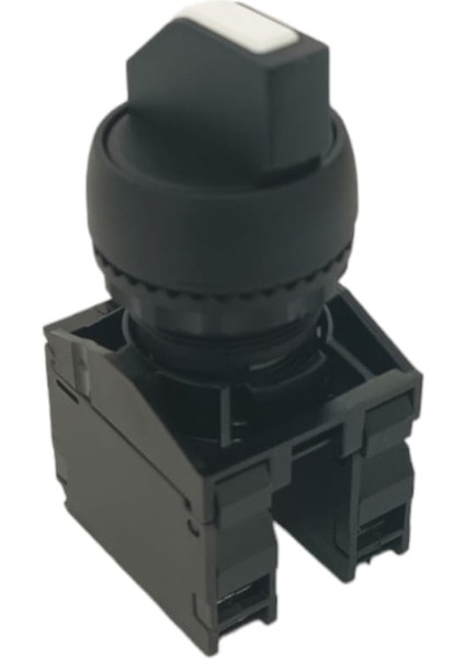 TJ2510-1AF60-J11 / 3 Konumlu Kalıcı Mandal Buton Seti, 1na+1nk (1no+1nc), Siyah