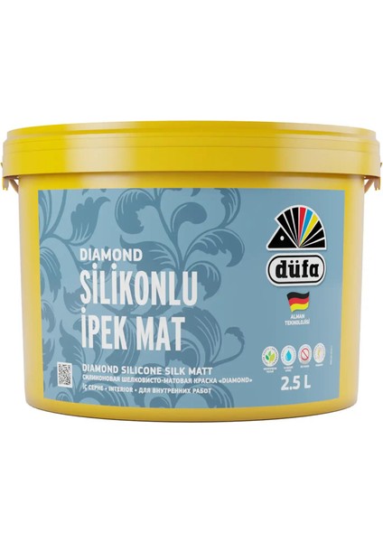 Diamond Silikonlu İpek Mat İç Cephe Duvar Boyası Beyaz 2.5 l