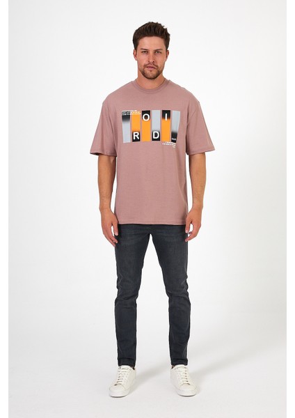 Erkek Bisiklet Yaka Baskılı T-Shirt 7028 indirimleri