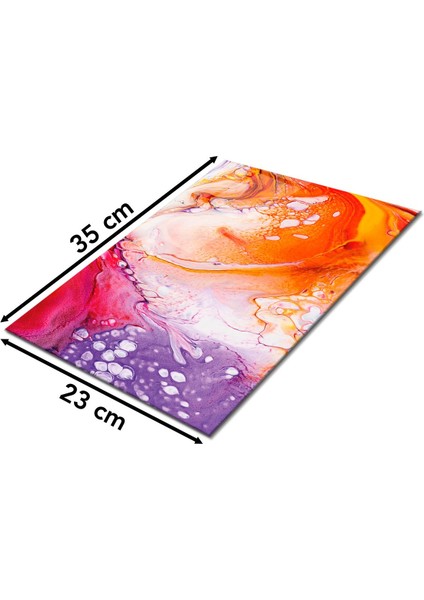 Pembeli Turuncu Cam Kesme Tahtası, Silikon Ayaklı, Sunum Kesim Doğrama Tablası, Temperli ve Rodajlı fiyatları