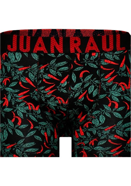 Munivy Juan Raul Biber Desenli Siyah Rahat Erkek Boxer