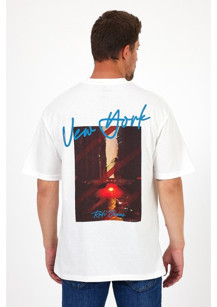 Erkek Bisiklet Yaka Los Angeles Baskılı T-Shirt 7029 fırsatları