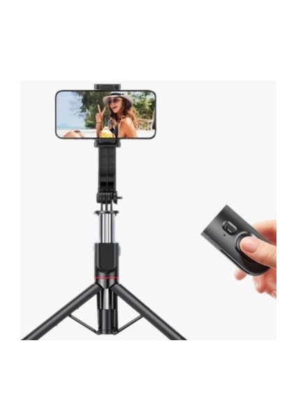 Usams 2in1 Bluetooth Kumandalı Tripod ve 360° Selfie Çubuğu ZB256