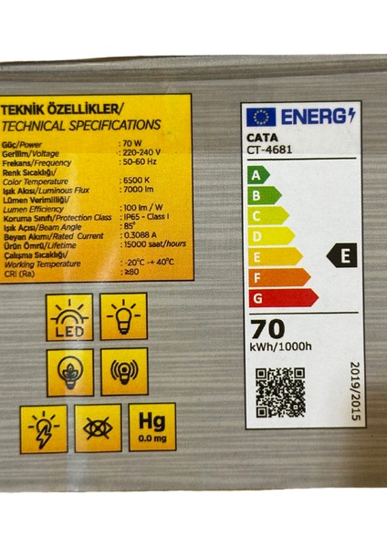 CT-4681 70W 6500K (Beyaz Işık) Sokak Armatürü (4 Adet) fırsatları