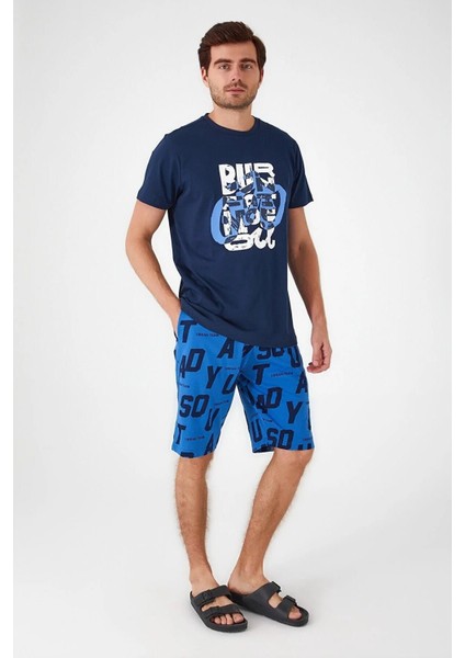 %100 Pamuk Erkek Şort Tshirt Takım
