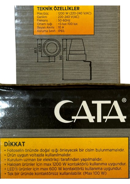 CT-9189 1200W 10A Fotosel (4 Adet)