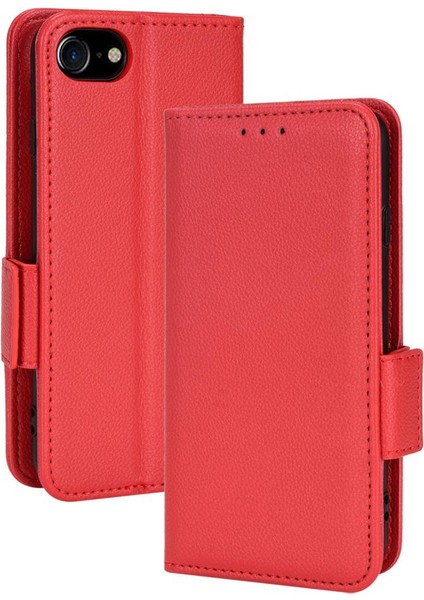 Iphone 7/8 Için Kılıf Manyetik Cüzdan Yan Toka Kart Yuvaları Tutucu Pu (Yurt Dışından)
