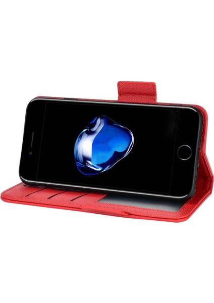 Iphone 7/8 Için Kılıf Manyetik Cüzdan Yan Toka Kart Yuvaları Tutucu Pu (Yurt Dışından)