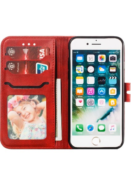 Iphone iphone 6/ 7/ 8 Kickstand Manyetik Kapatma Tüm Kart Için Cüzdan Durumda (Yurt Dışından) indirimleri