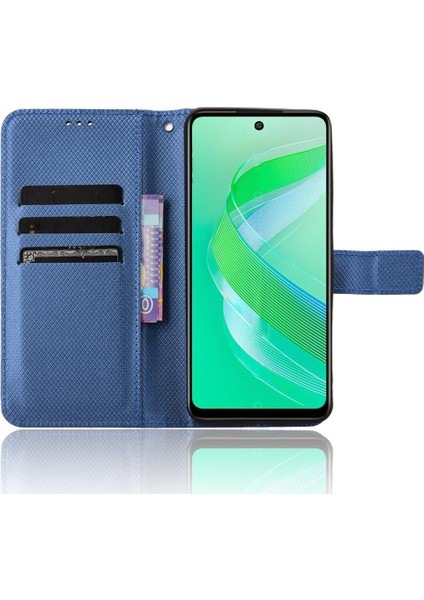 Infinix Akıllı 8 Kapak Için Kılıf Kickstand Kart Tutucu Manyetik Cüzdan (Yurt Dışından)
