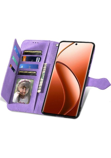 Realme 12 Pro Artı Iş Çoklu Kart Yuvası Çok Renkli Cüzdan Için Kılıf (Yurt Dışından)
