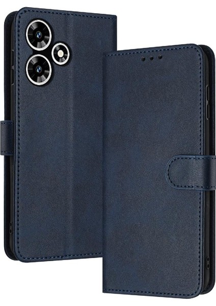 Toka Saf Renk Kickstand Pu ile Infinix Sıcak 30 4g Için Flip Case (Yurt Dışından)