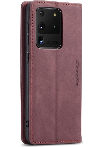 Samsung Galaxy S20 Ultra Flip Folio Kitap Için Flip Case Vintage Pu Deri (Yurt Dışından) modelleri