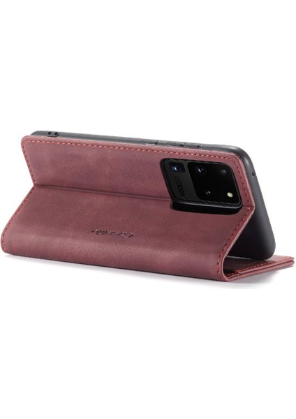 Samsung Galaxy S20 Ultra Flip Folio Kitap Için Flip Case Vintage Pu Deri (Yurt Dışından) fırsatları