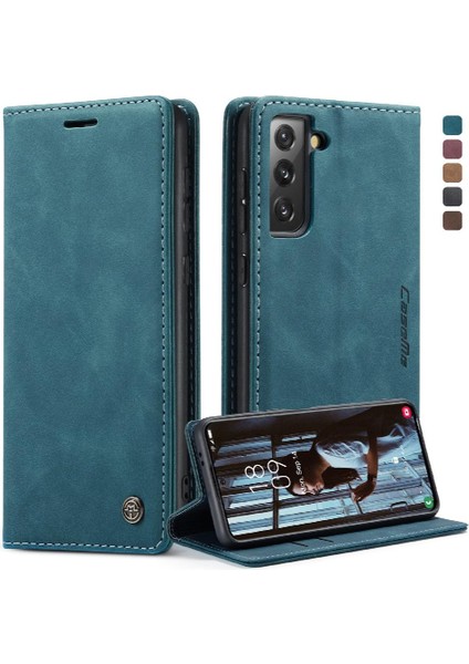 Samsung Galaxy S21 Vintage Pu Deri Cüzdan Manyetik Flip Case (Yurt Dışından)
