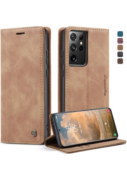 Samsung Galaxy S21 Ultra Kılıf Için Flip Case Kart Yuvası Kickstand Manyetik (Yurt Dışından) fiyatları