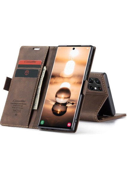Samsung Galaxy S22 Için Flip Case Ultra Vintage Pu Deri Cüzdan Manyetik (Yurt Dışından) indirimleri