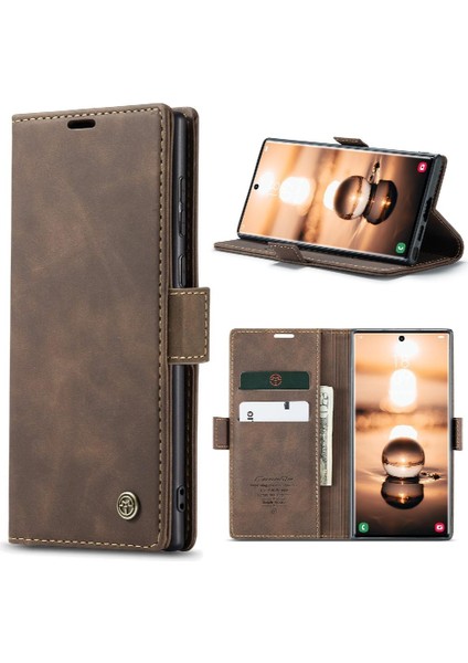 Samsung Galaxy S23 Ultra Kılıf Için Flip Case Kart Yuvası Kickstand Flip Folio (Yurt Dışından) modelleri